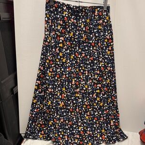 Loft Petites Patterned Women's Skirt Hearts Maxi A Line Size  XS